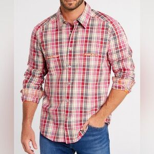 Robert Graham Plaid Freshly Laundered Long Sleeve Button Up Shirt | 100% Cotton